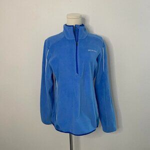 Columbia Sportswear Womens Blue Quarter Zip Fleece Jacket